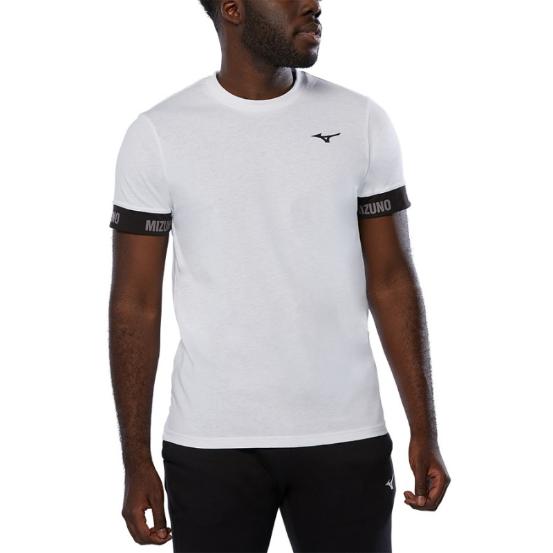 T Shirts Mizuno Tee Homme Blanche | France M1682JO