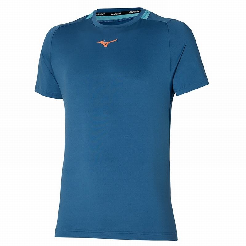 T Shirts Mizuno Tee Homme Bleu | France M5864XQ