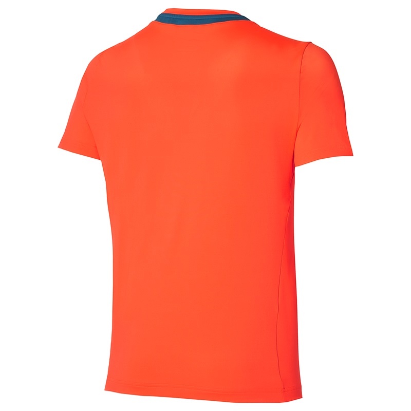 T Shirts Mizuno Tee Homme Orange | France M7834ZS