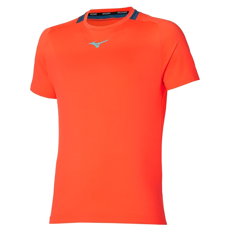 T Shirts Mizuno Tee Homme Orange | France M7834ZS