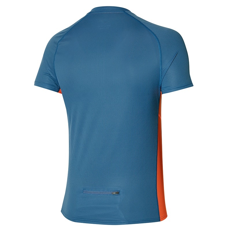 T Shirts Mizuno Trail Dryaeroflow HZ Tee Homme Bleu | France M0258MJ