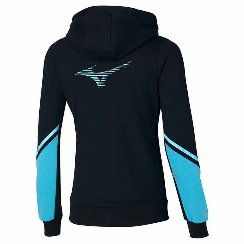 Vestes Mizuno Athletics Sweat Femme Noir Bleu | France M7963UB