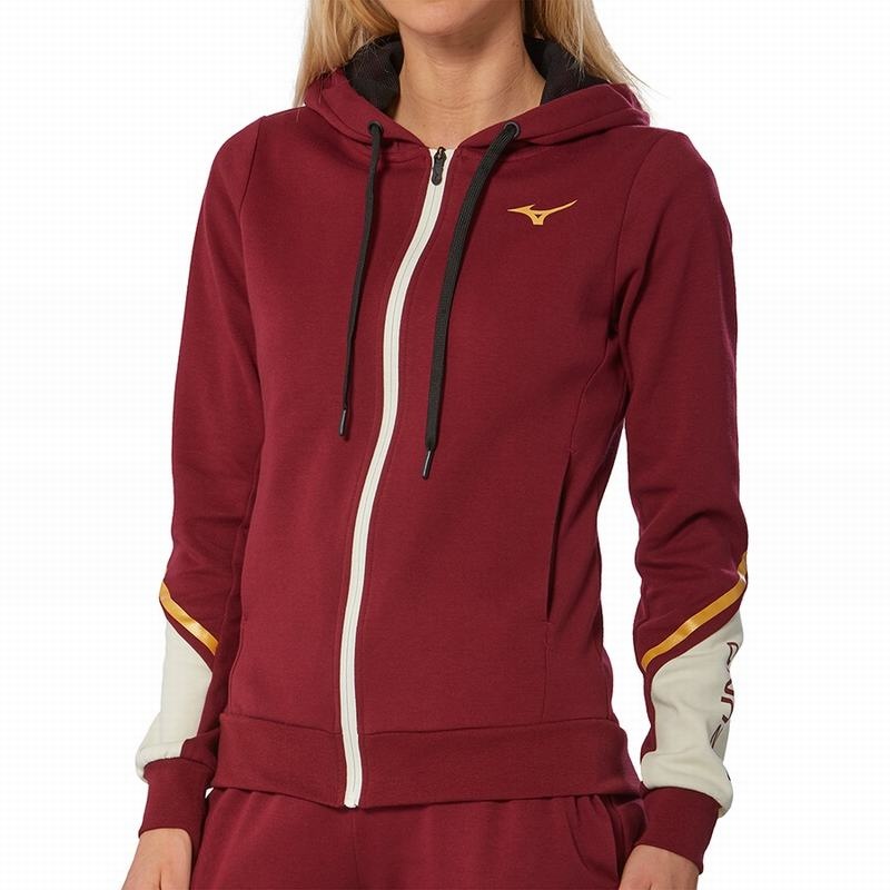 Vestes Mizuno Athletics Sweat Femme Rouge | France M4910PR