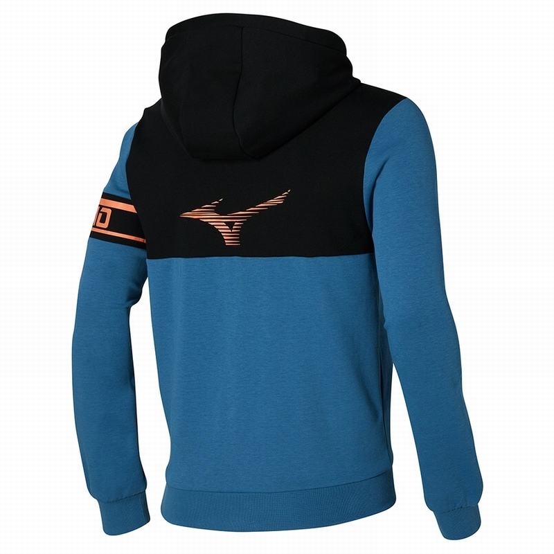 Vestes Mizuno Athletics Sweat Homme Bleu Noir | France M2859KM