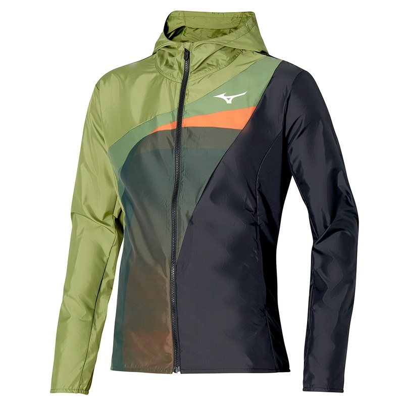 Vestes Mizuno Release Encapuchonné Jcket Homme Vert | France M4236BU